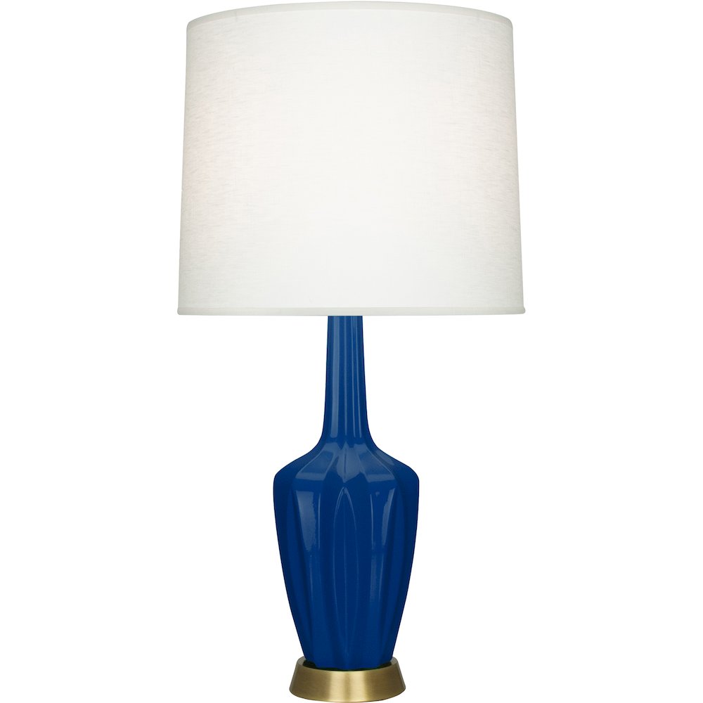 Cobalt Emma Table Lamp in Cobalt Glazed Ceramic Color. Picture 1