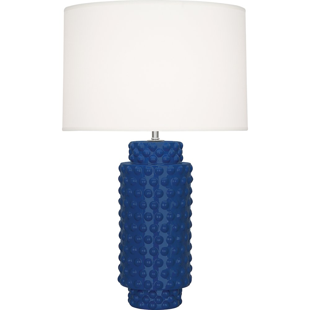 Cobalt Dolly Table Lamp in Cobalt Glazed Textured Ceramic Color. Picture 1