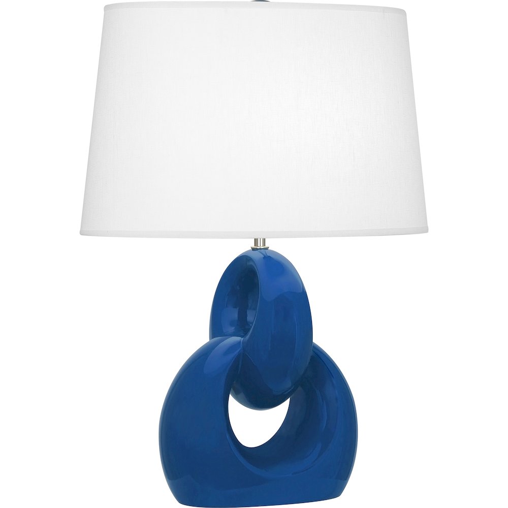 Cobalt Fusion Table Lamp in Cobalt Glazed Ceramic Color. Picture 1