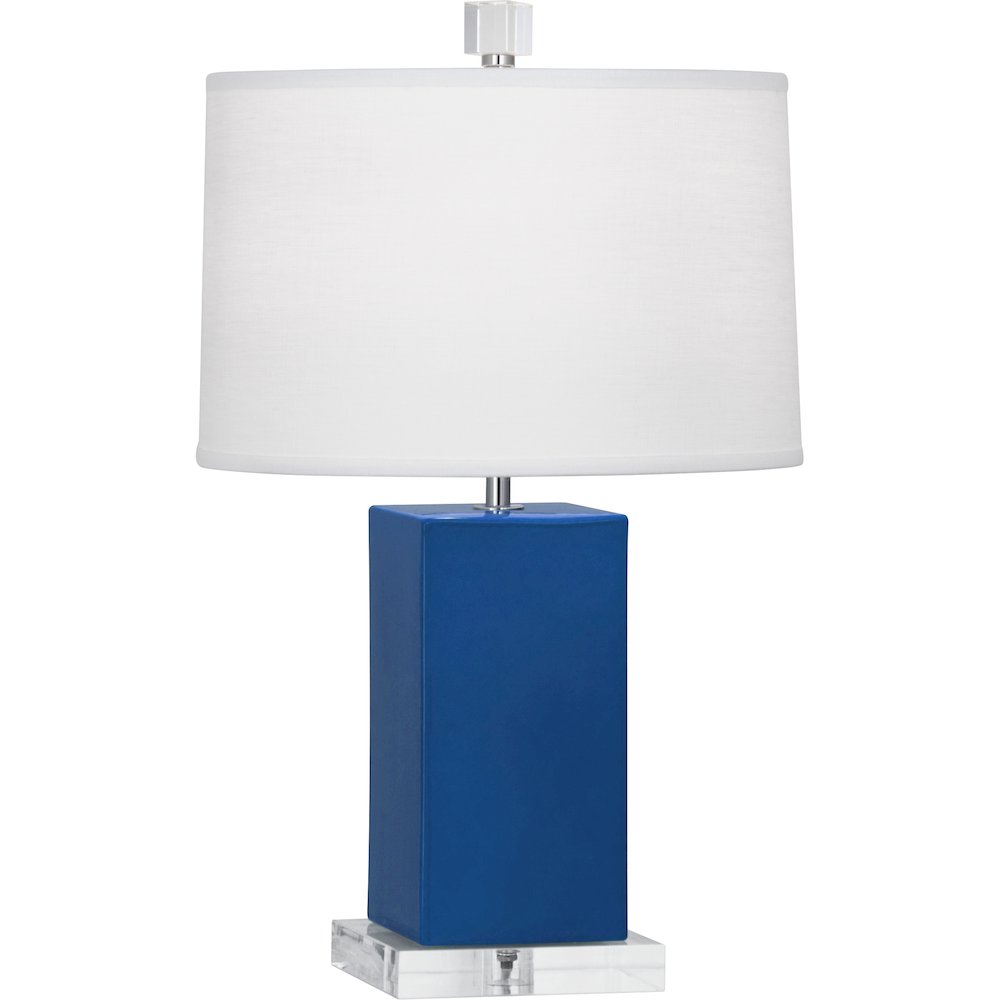 Cobalt Harvey Accent Lamp in Cobalt Glazed Ceramic Color. Picture 1