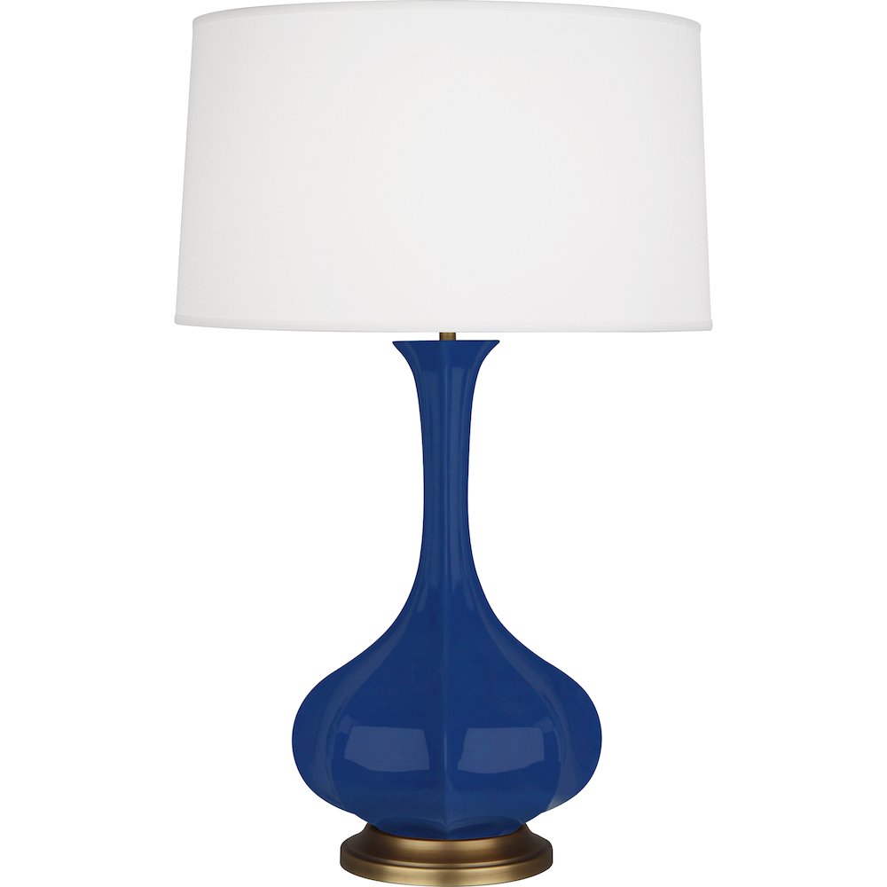 Cobalt Pike Table Lamp in Cobalt Glazed Ceramic Color. Picture 1