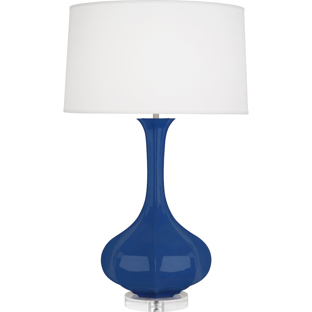 Cobalt Pike Table Lamp in Cobalt Glazed Ceramic Color. Picture 1
