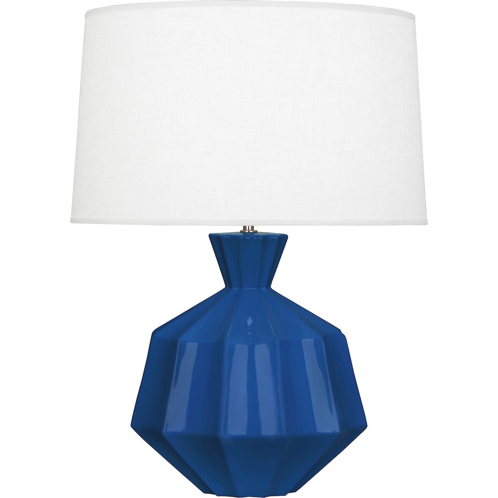 Cobalt Orion Table Lamp in Cobalt Glazed Ceramic Color. Picture 1