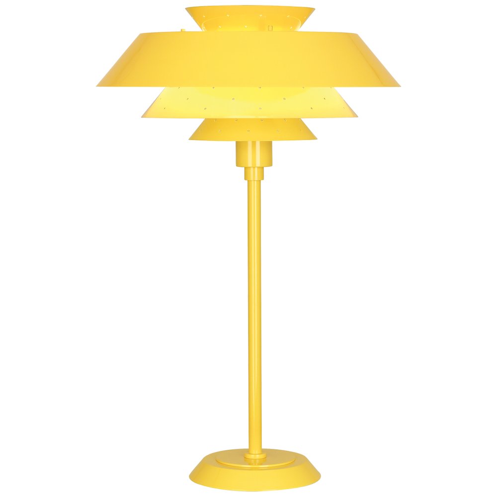 Pierce Table Lamp in Canary Yellow Gloss Color. Picture 1