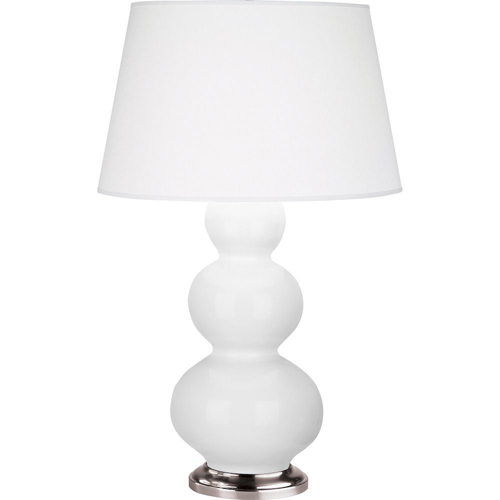 Daisy Triple Gourd Table Lamp in Daisy Glazed Ceramic Color. Picture 1