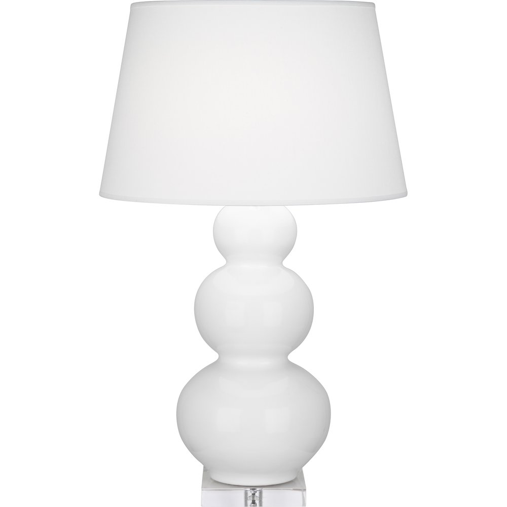 Daisy Triple Gourd Table Lamp in Daisy Glazed Ceramic Color. Picture 1