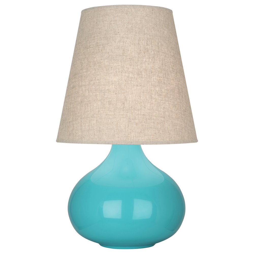Egg Blue June Accent Lamp in Egg Blue Glazed Ceramic Color. Picture 1
