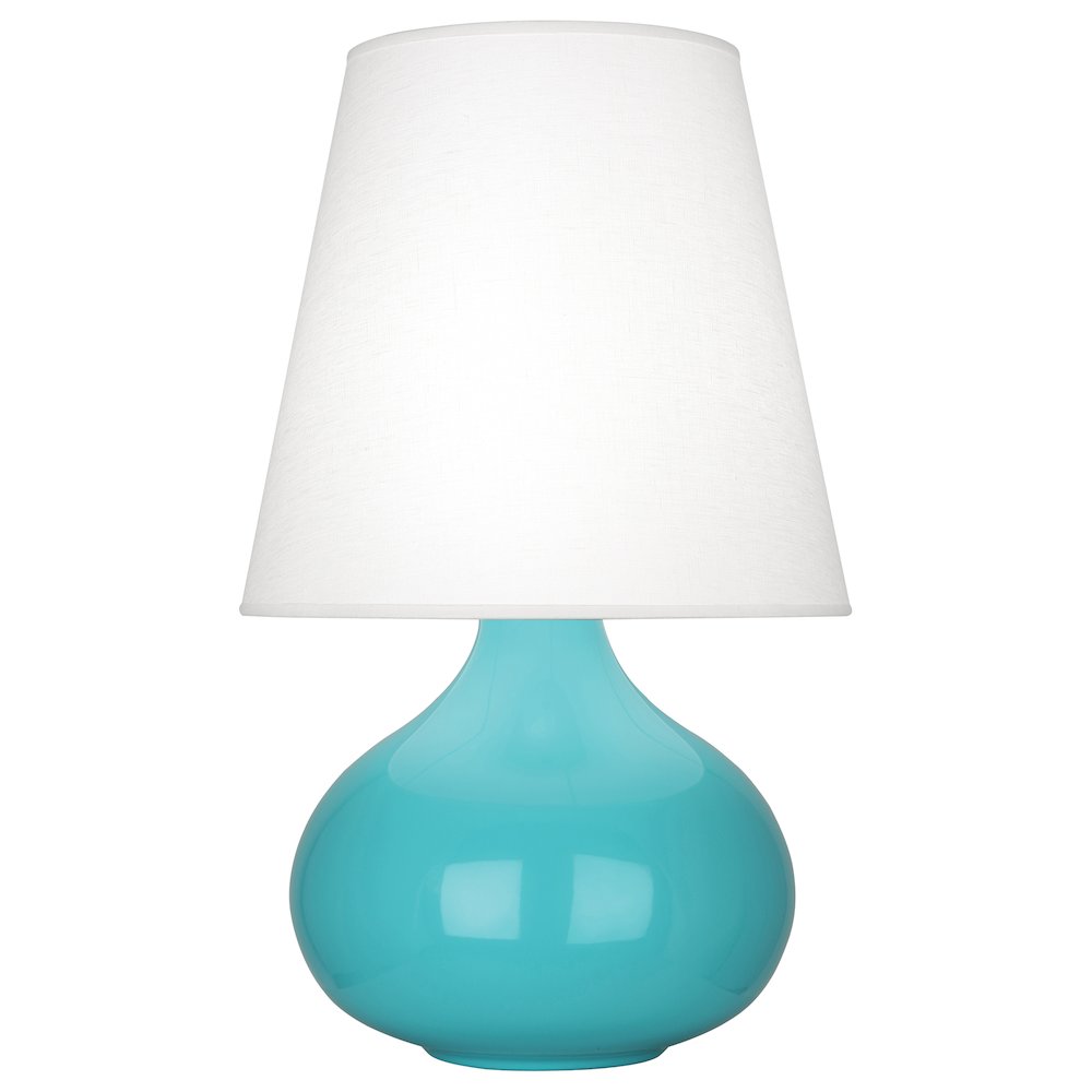 Egg Blue June Accent Lamp in Egg Blue Glazed Ceramic Color. Picture 1