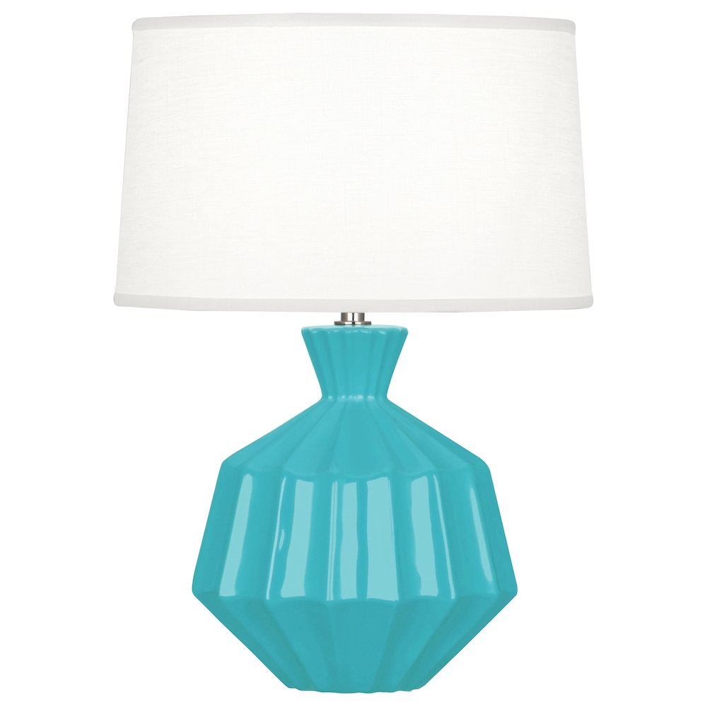 Egg Blue Orion Accent Lamp in Egg Blue Glazed Ceramic Color. Picture 1