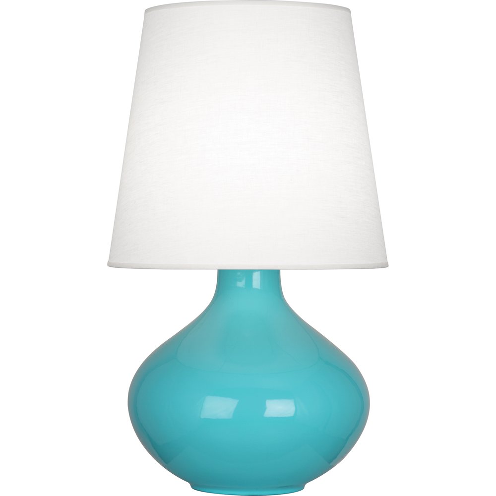 Egg Blue June Table Lamp in Egg Blue Glazed Ceramic Color. Picture 1