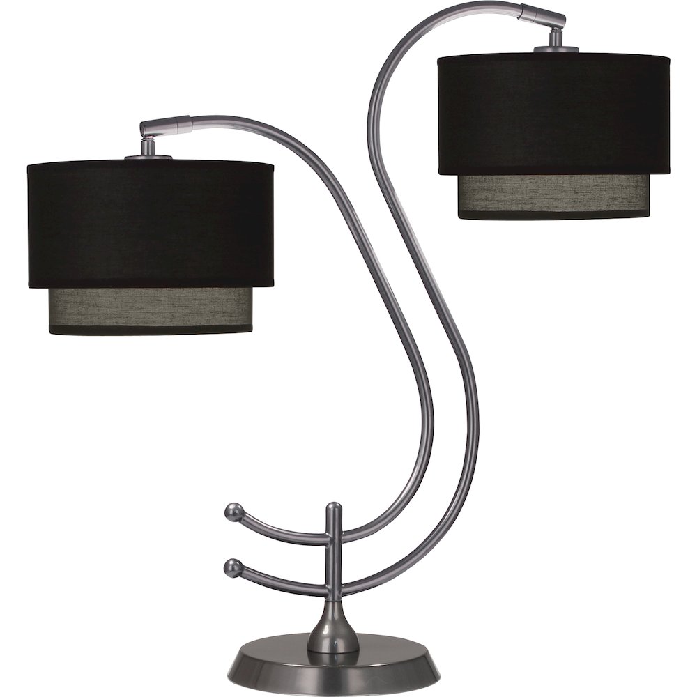 Charlee Table Lamp in Gunmetal Powder Coat Color. Picture 1