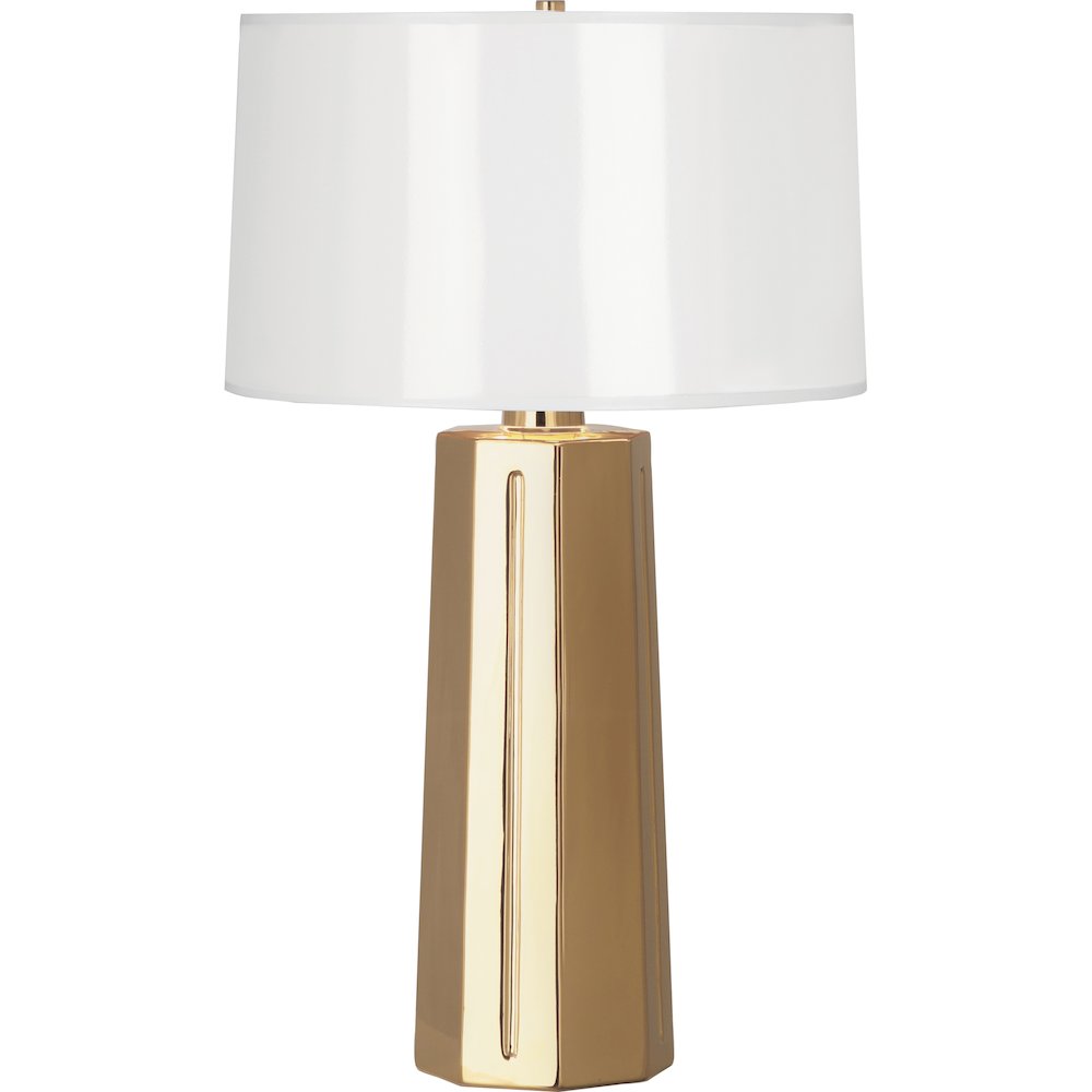 Polished Gold Mason Table Lamp in Polished Gold Glazed Ceramic Color. Picture 1