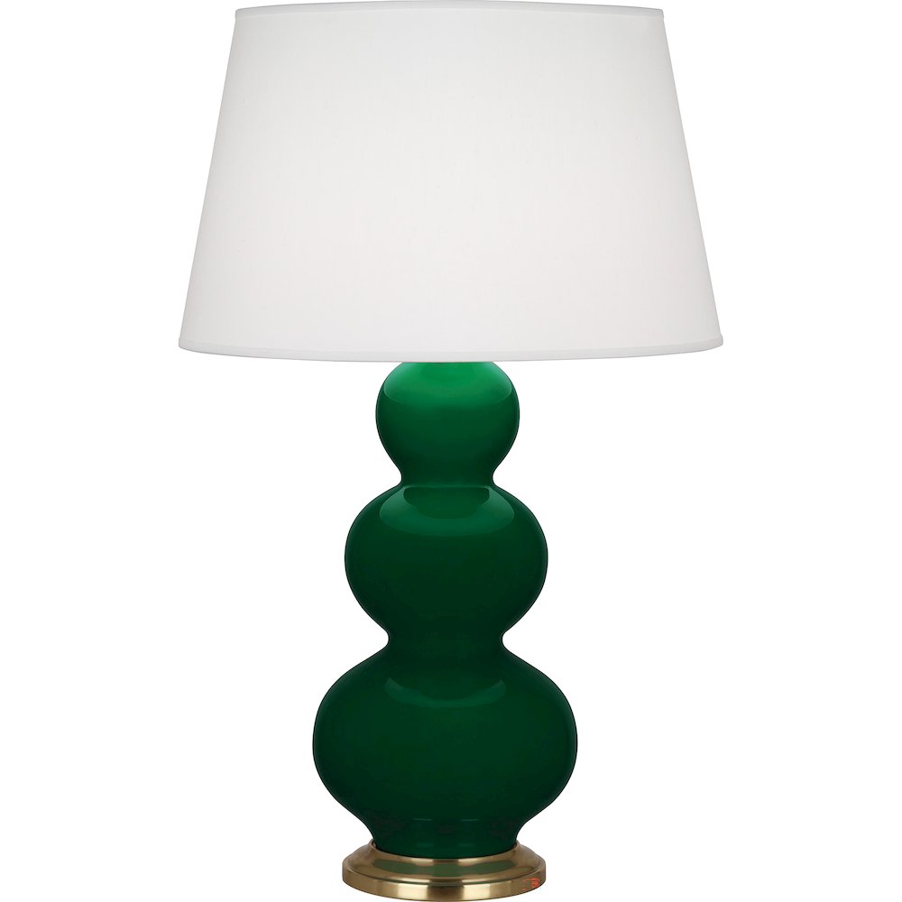 Jungle Triple Gourd Table Lamp in Jungle Glazed Ceramic Color. Picture 1