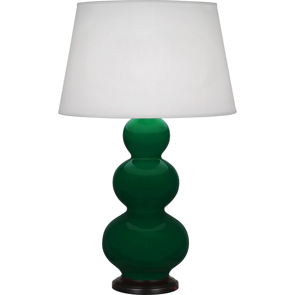 Jungle Triple Gourd Table Lamp in Jungle Glazed Ceramic Color. Picture 1