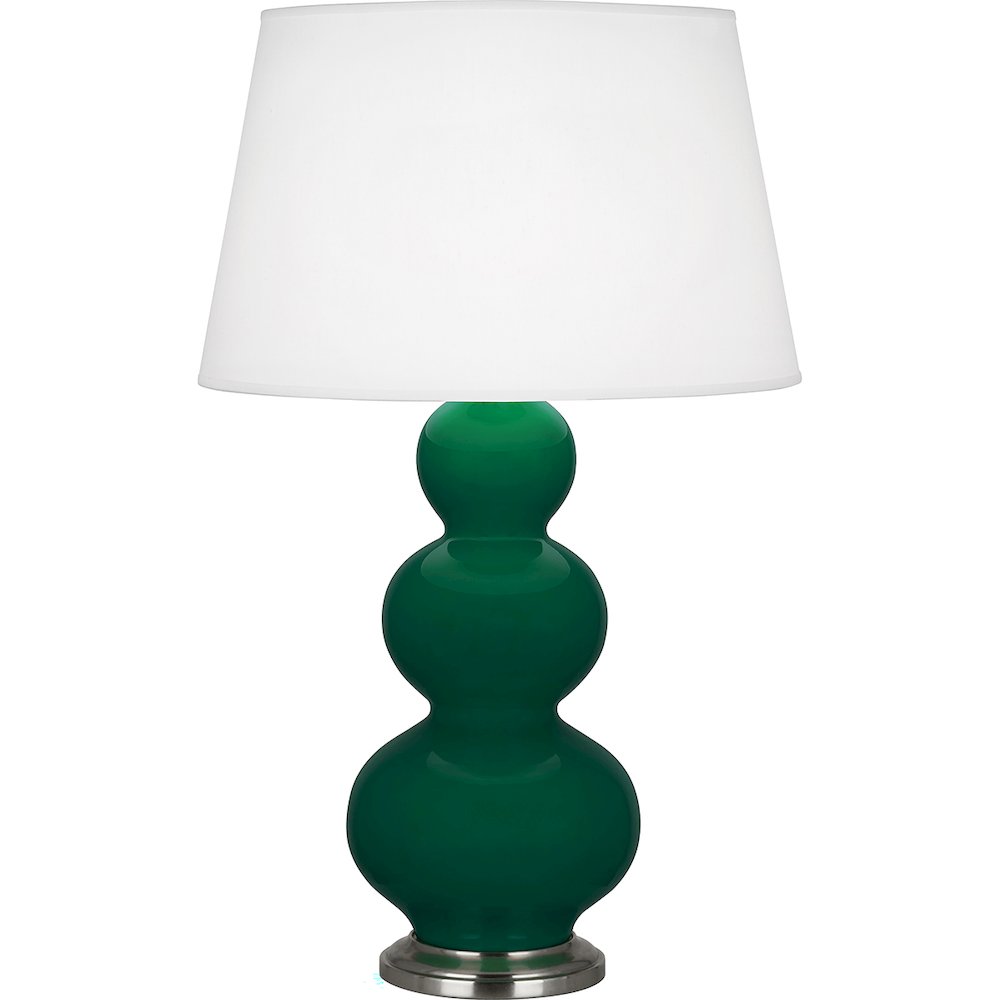 Jungle Triple Gourd Table Lamp in Jungle Glazed Ceramic Color. Picture 1