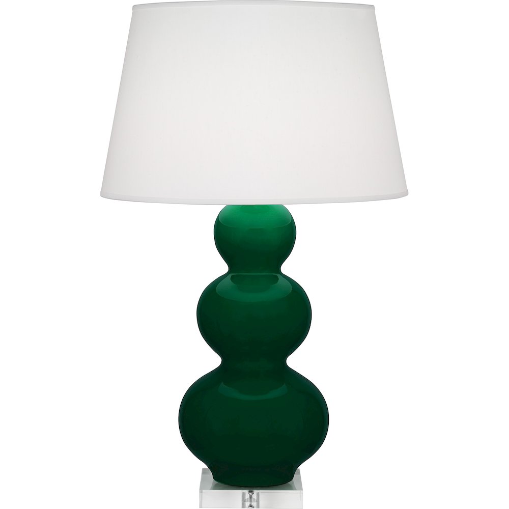 Jungle Triple Gourd Table Lamp in Jungle Glazed Ceramic Color. Picture 1