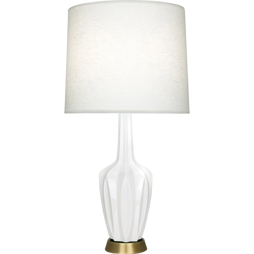Lily Emma Table Lamp in Lily Glazed Ceramic Color. Picture 1