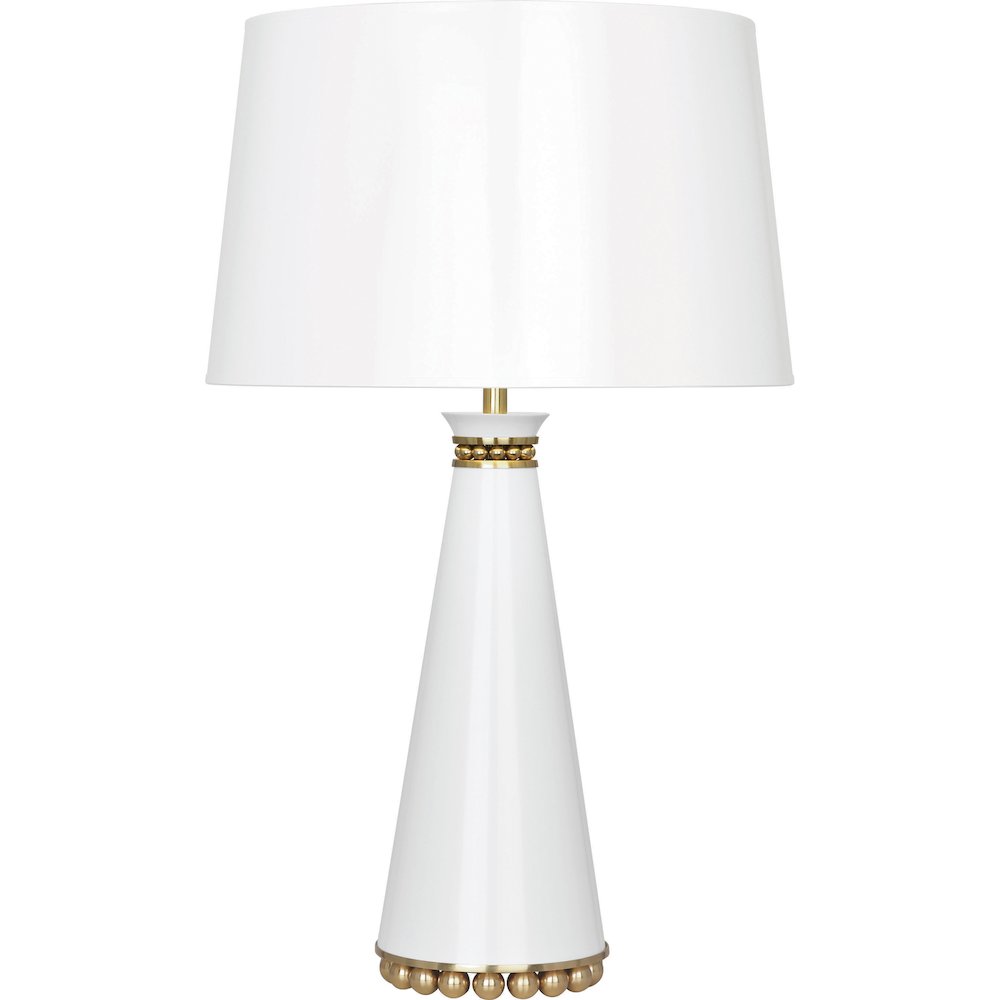 Pearl Table Lamp in Lily Lacquered Paint Color. Picture 1