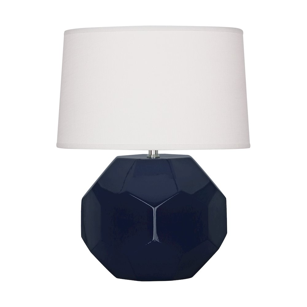 Midnight Franklin Accent Lamp in Midnight Blue Glazed Ceramic Color. Picture 1
