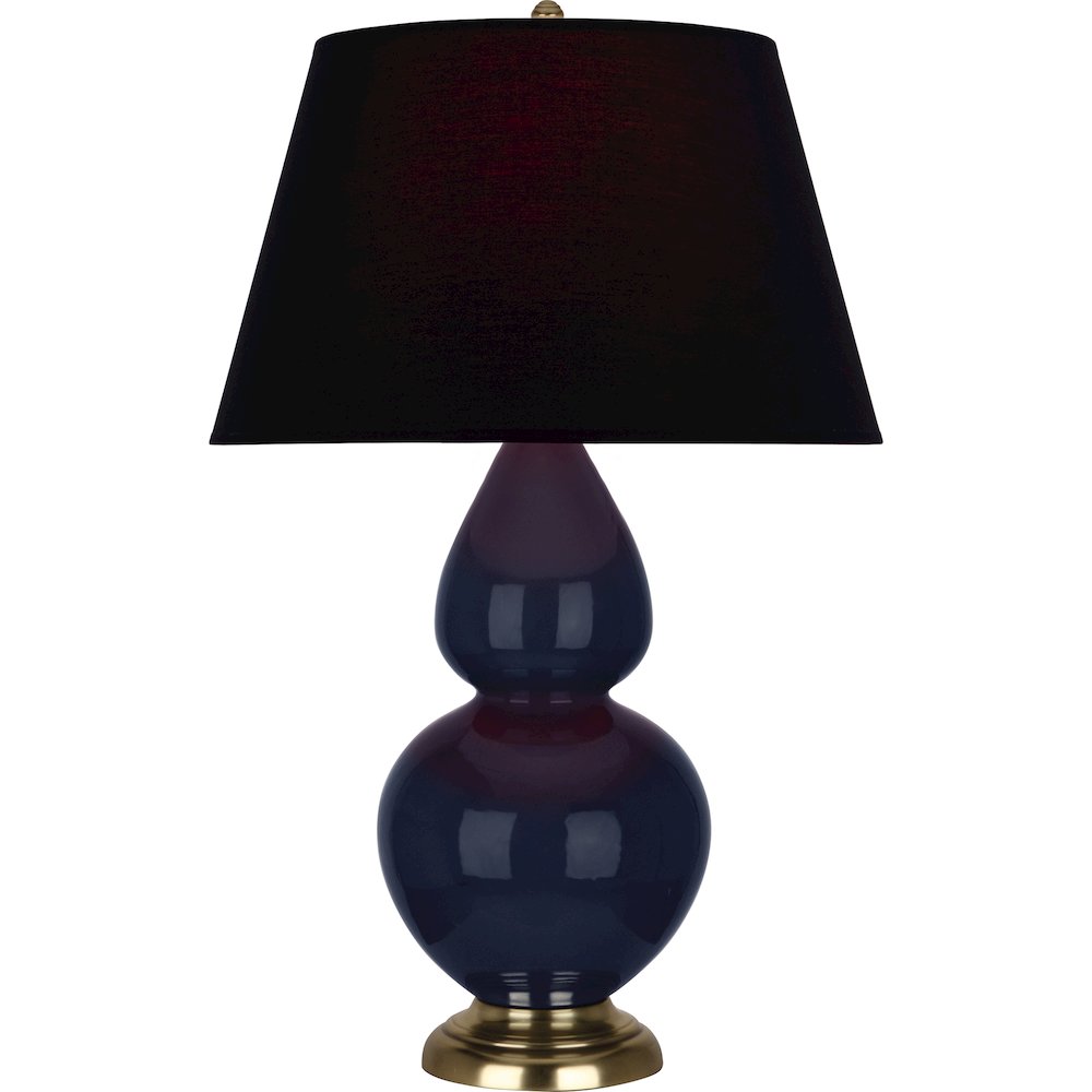 Midnight Double Gourd Table Lamp in Midnight Blue Glazed Ceramic Color. Picture 1