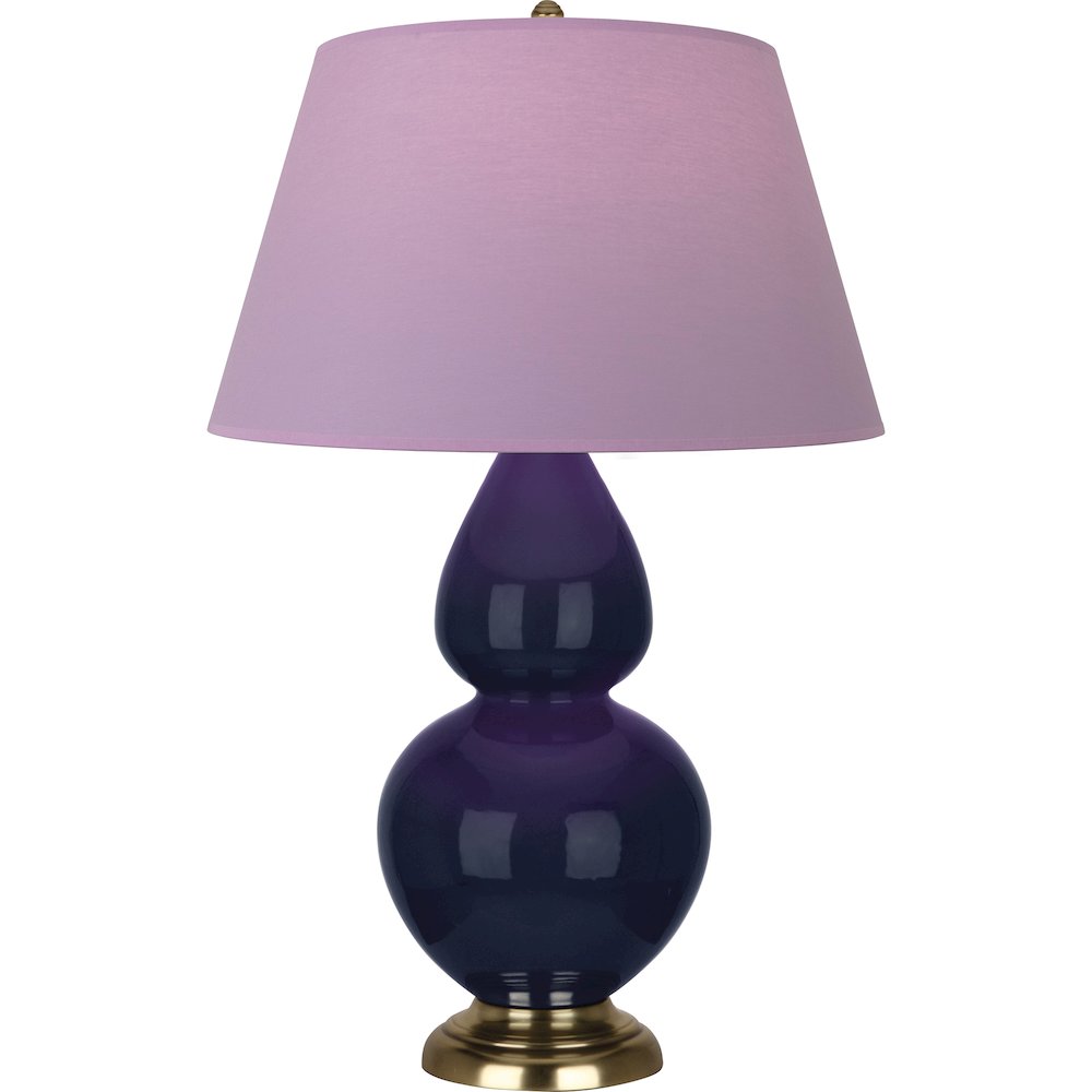 Midnight Double Gourd Table Lamp in Midnight Blue Glazed Ceramic Color. Picture 1