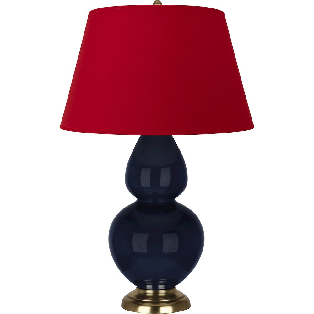 Midnight Double Gourd Table Lamp in Midnight Blue Glazed Ceramic Color. Picture 1