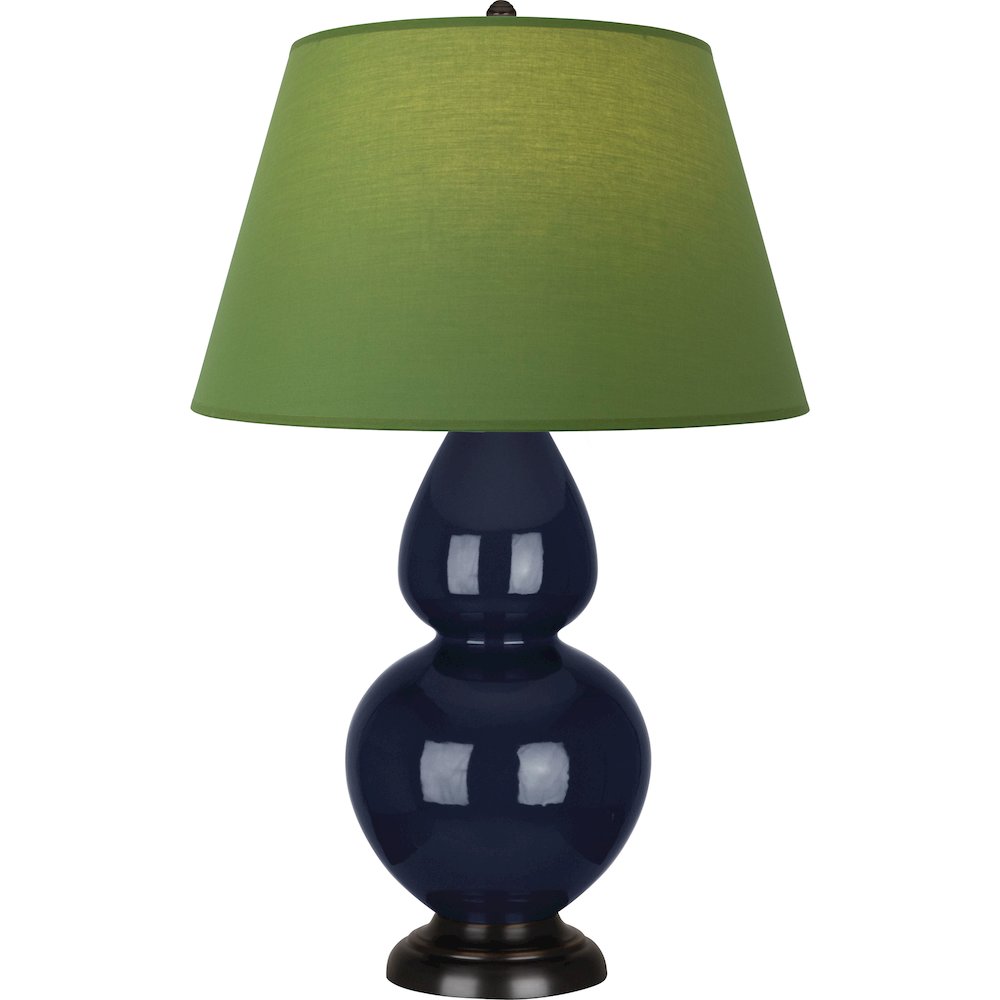 Midnight Double Gourd Table Lamp in Midnight Blue Glazed Ceramic Color. Picture 1