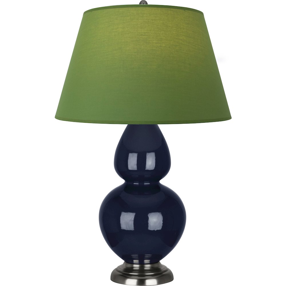 Midnight Double Gourd Table Lamp in Midnight Blue Glazed Ceramic Color. Picture 1