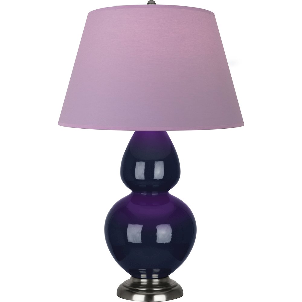 Midnight Double Gourd Table Lamp in Midnight Blue Glazed Ceramic Color. Picture 1