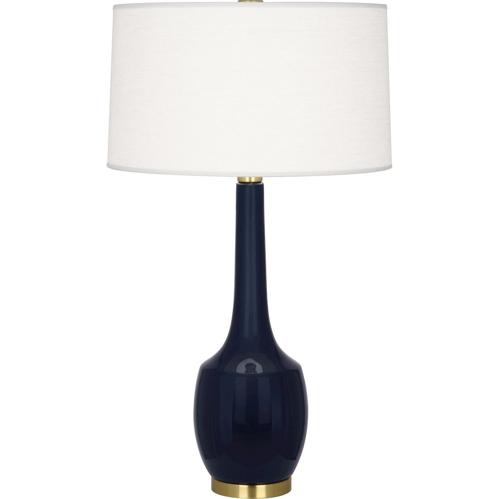 Midnight Delilah Table Lamp in Midnight Blue Glazed Ceramic Color. Picture 1