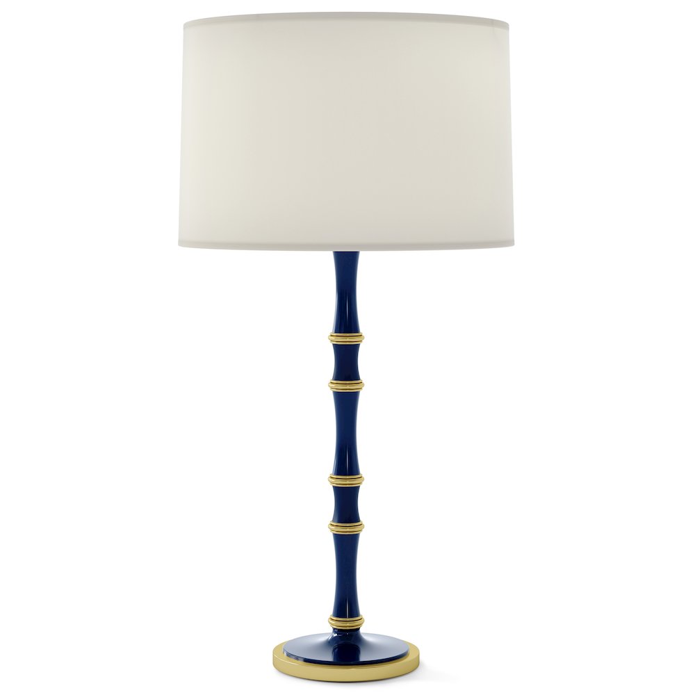 Kane Table Lamp in Midnight Blue And Matte Midnight Blue Color. Picture 1