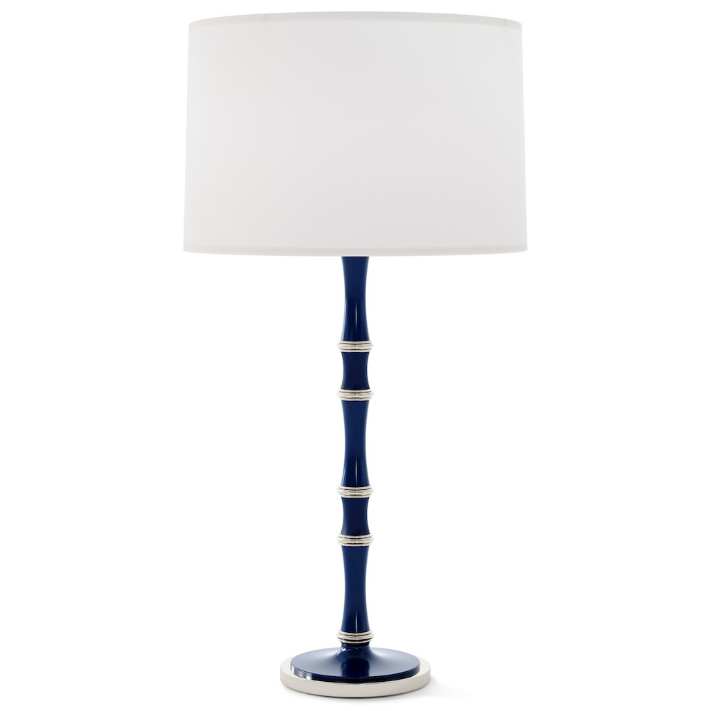 Kane Table Lamp in Midnight Blue And Matte Midnight Blue Color. Picture 1