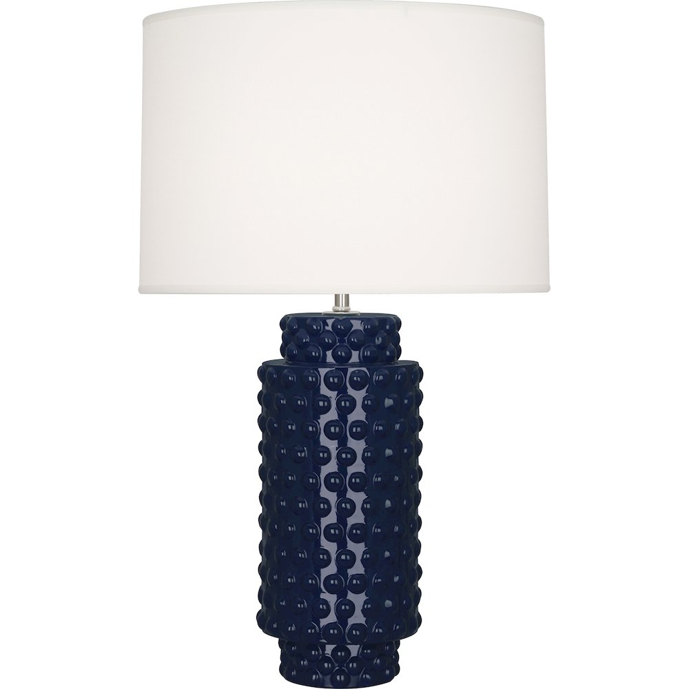Midnight Dolly Table Lamp in Midnight Blue Glazed Textured Ceramic Color. Picture 1