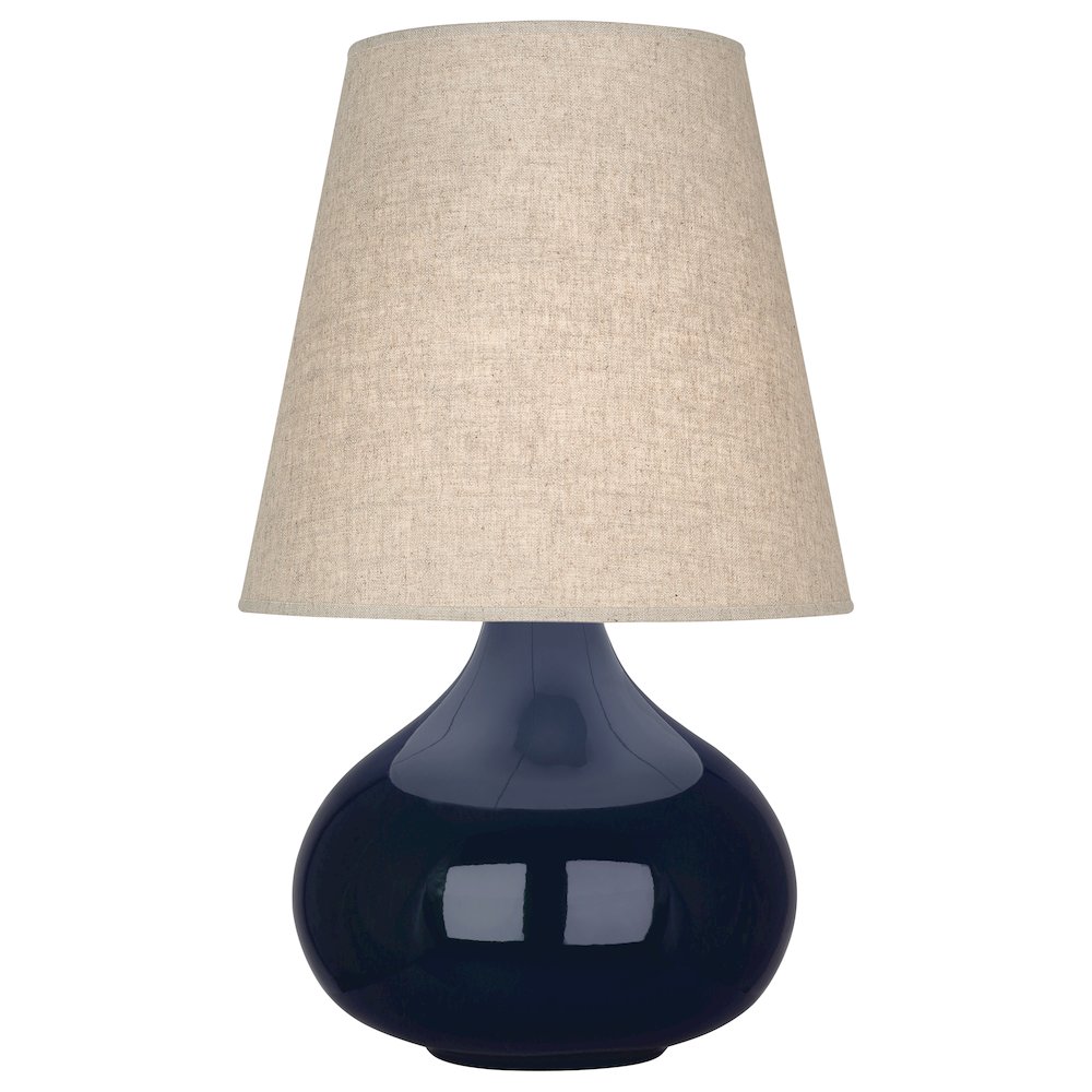 Midnight June Accent Lamp in Midnight Blue Glazed Ceramic Color. Picture 1