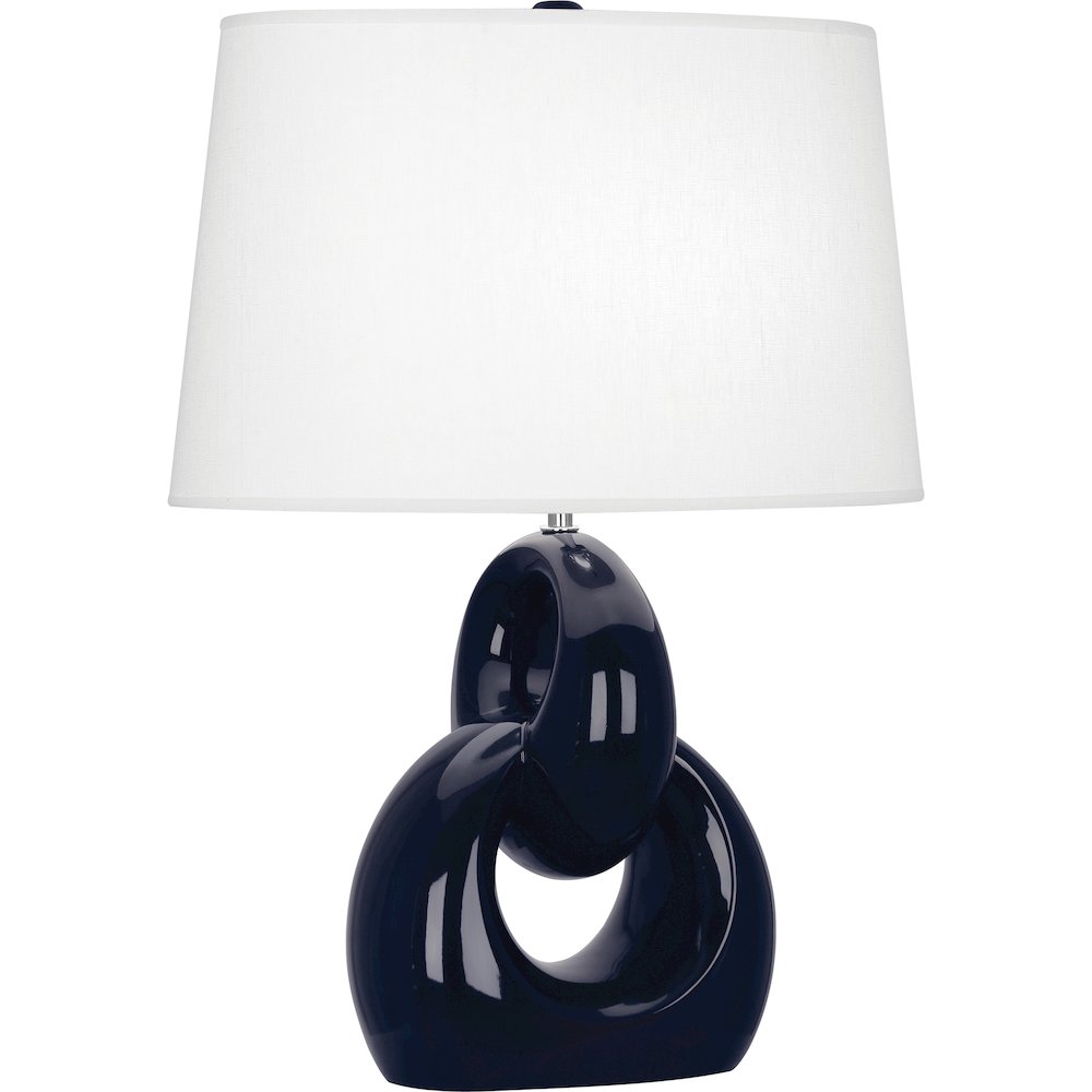 Midnight Fusion Table Lamp in Midnight Blue Glazed Ceramic Color. Picture 1