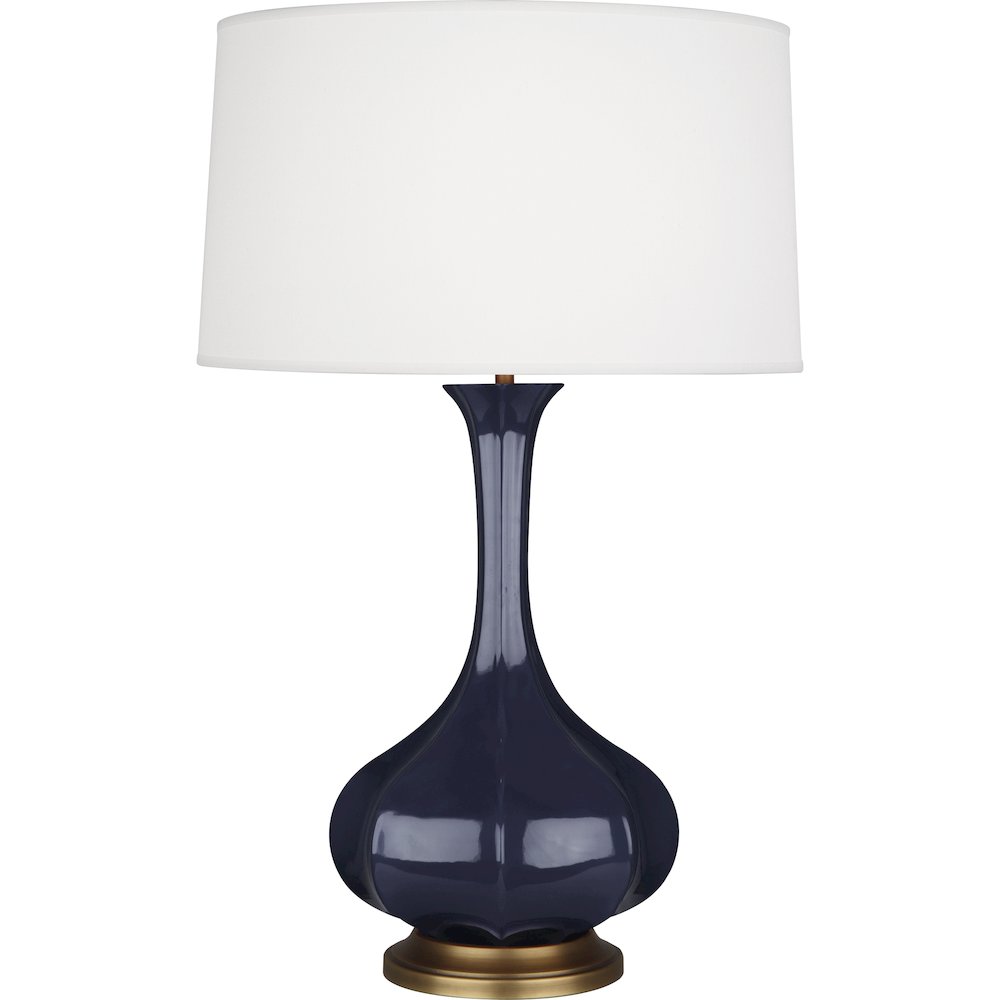 Midnight Pike Table Lamp in Midnight Blue Glazed Ceramic Color. Picture 1