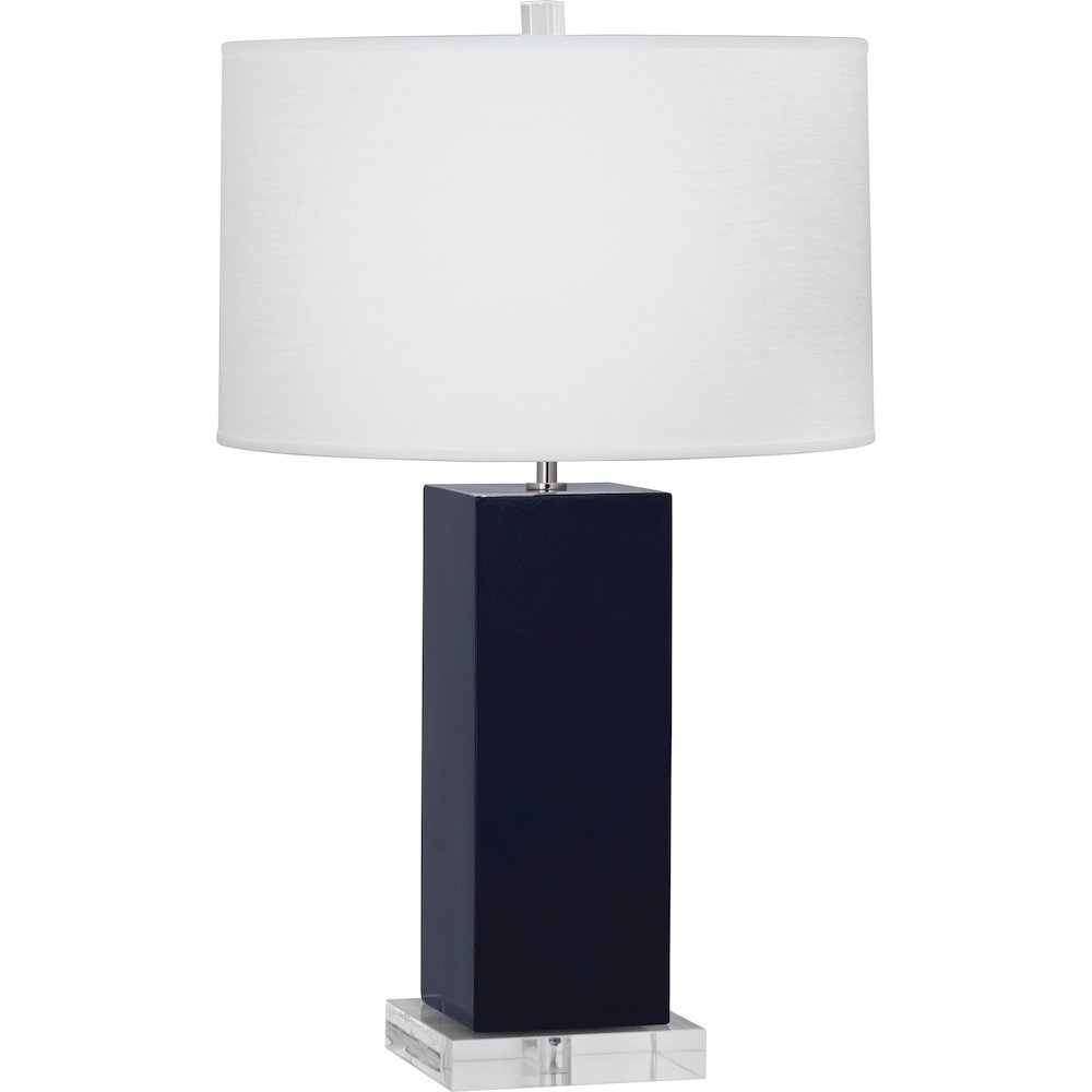 Midnight Harvey Table Lamp in Midnight Blue Glazed Ceramic Color. Picture 1