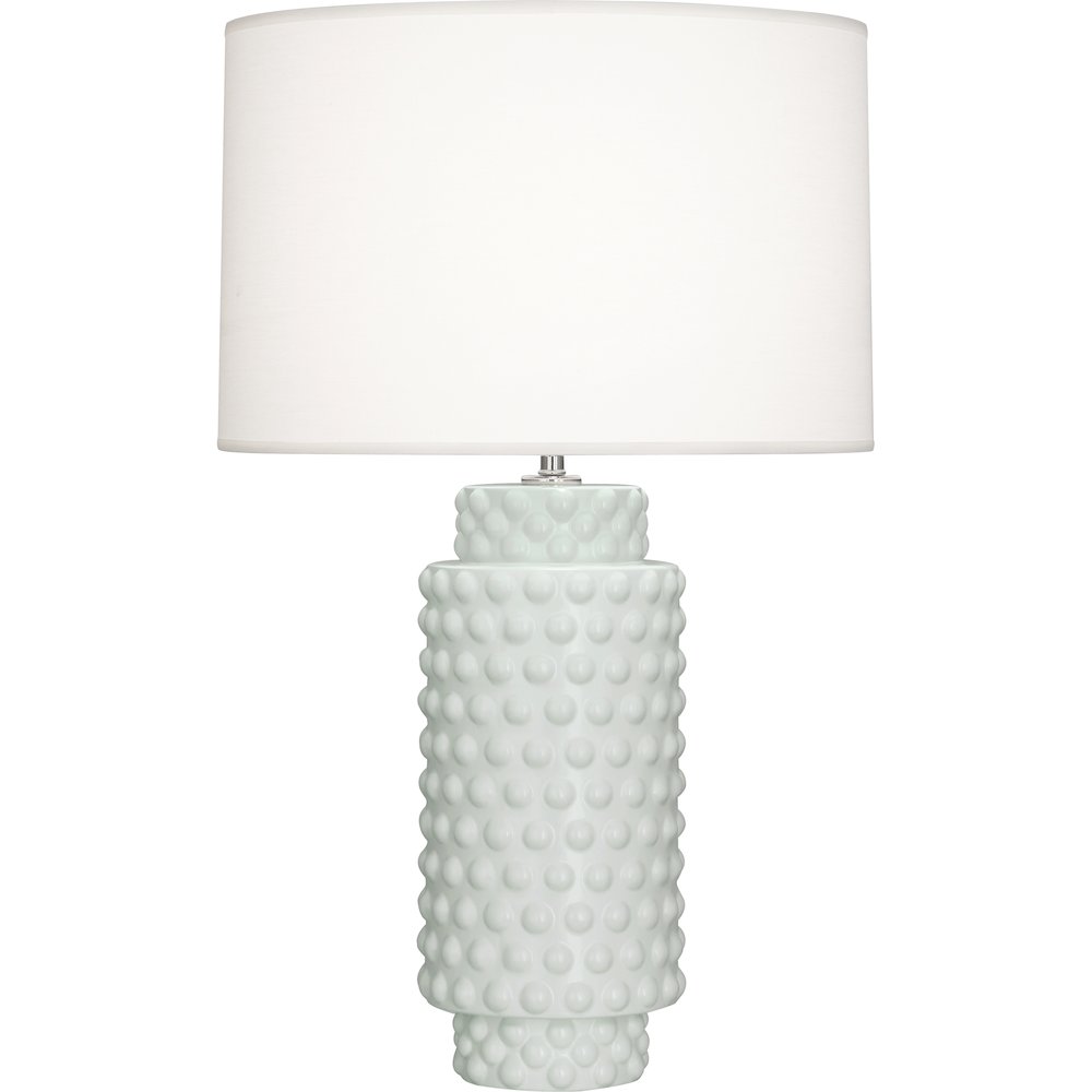 Matte Celadon Dolly Table Lamp in Matte Celadon Glazed Textured Ceramic Color. Picture 1