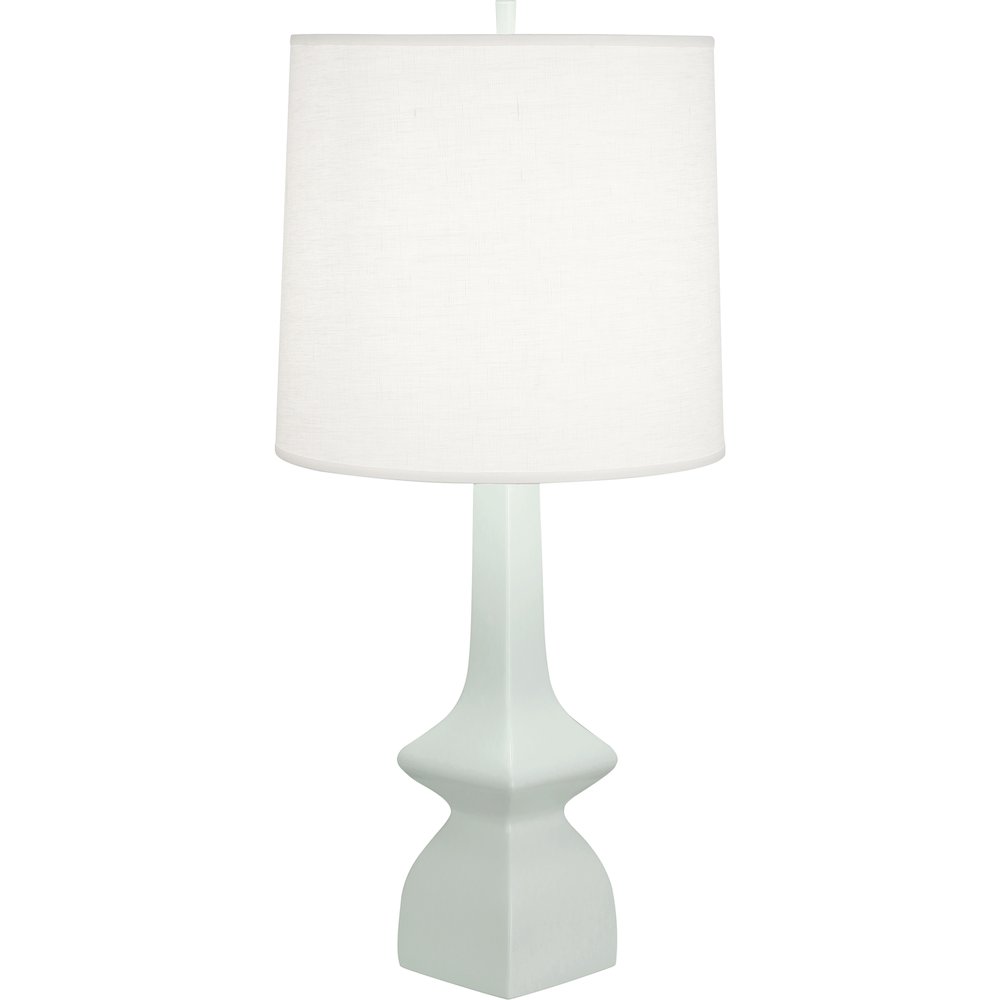 Matte Celadon Jasmine Table Lamp in Matte Celadon Glazed Ceramic Color. Picture 1