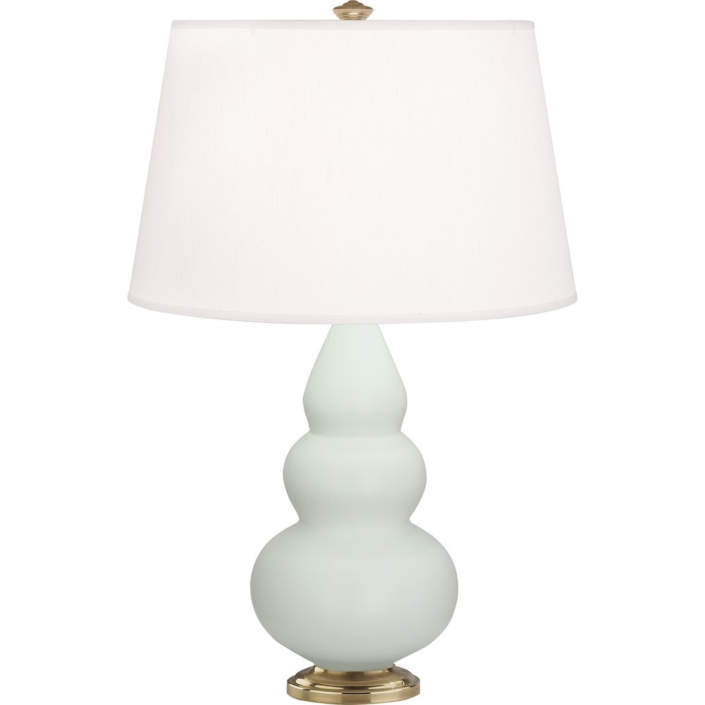 Matte Celadon Small Triple Gourd Accent Lamp. Picture 1