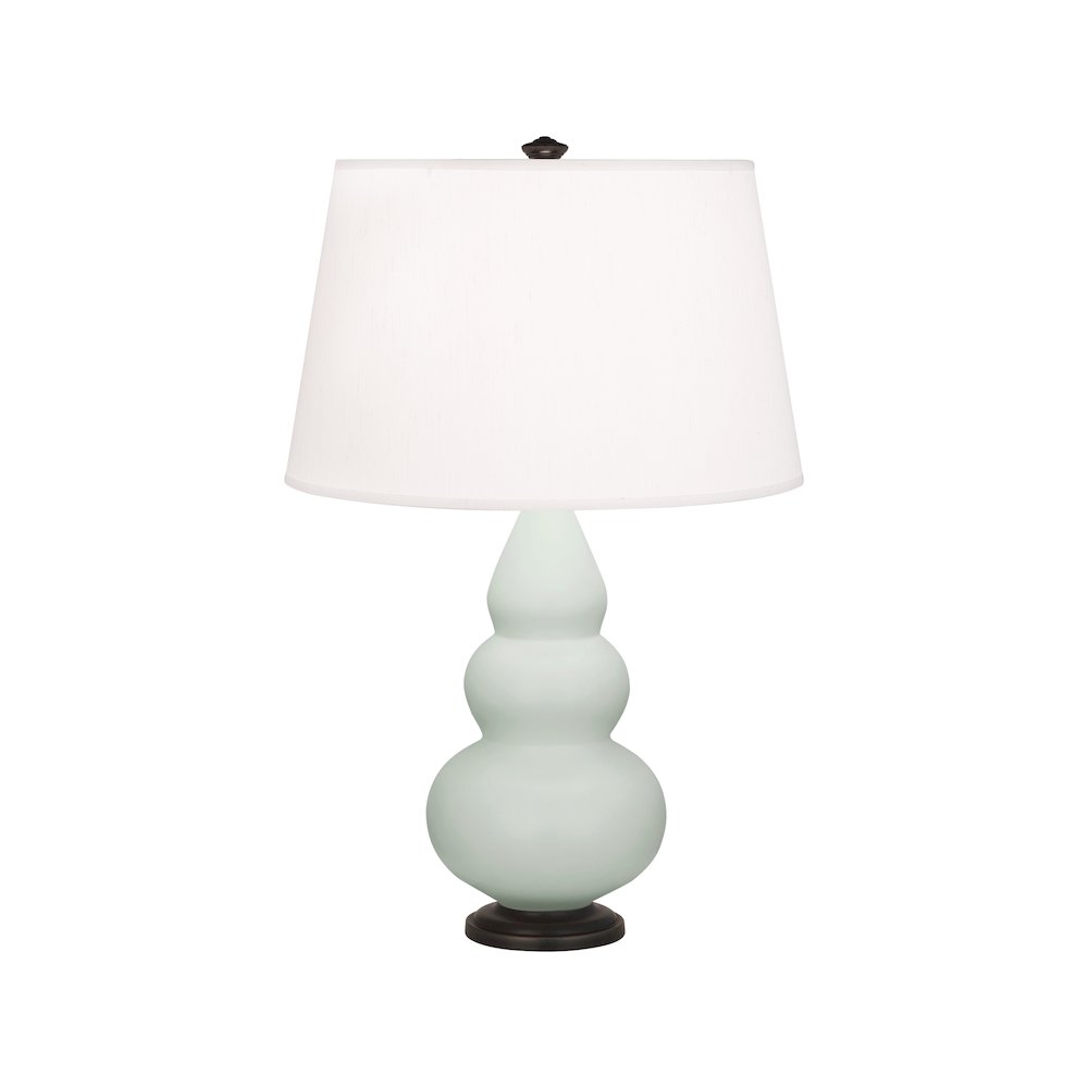 Matte Celadon Small Triple Gourd Accent Lamp. Picture 1