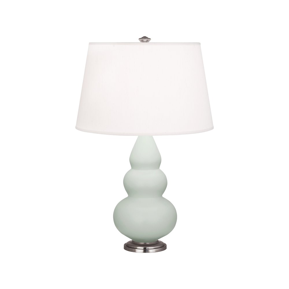 Matte Celadon Small Triple Gourd Accent Lamp. Picture 1