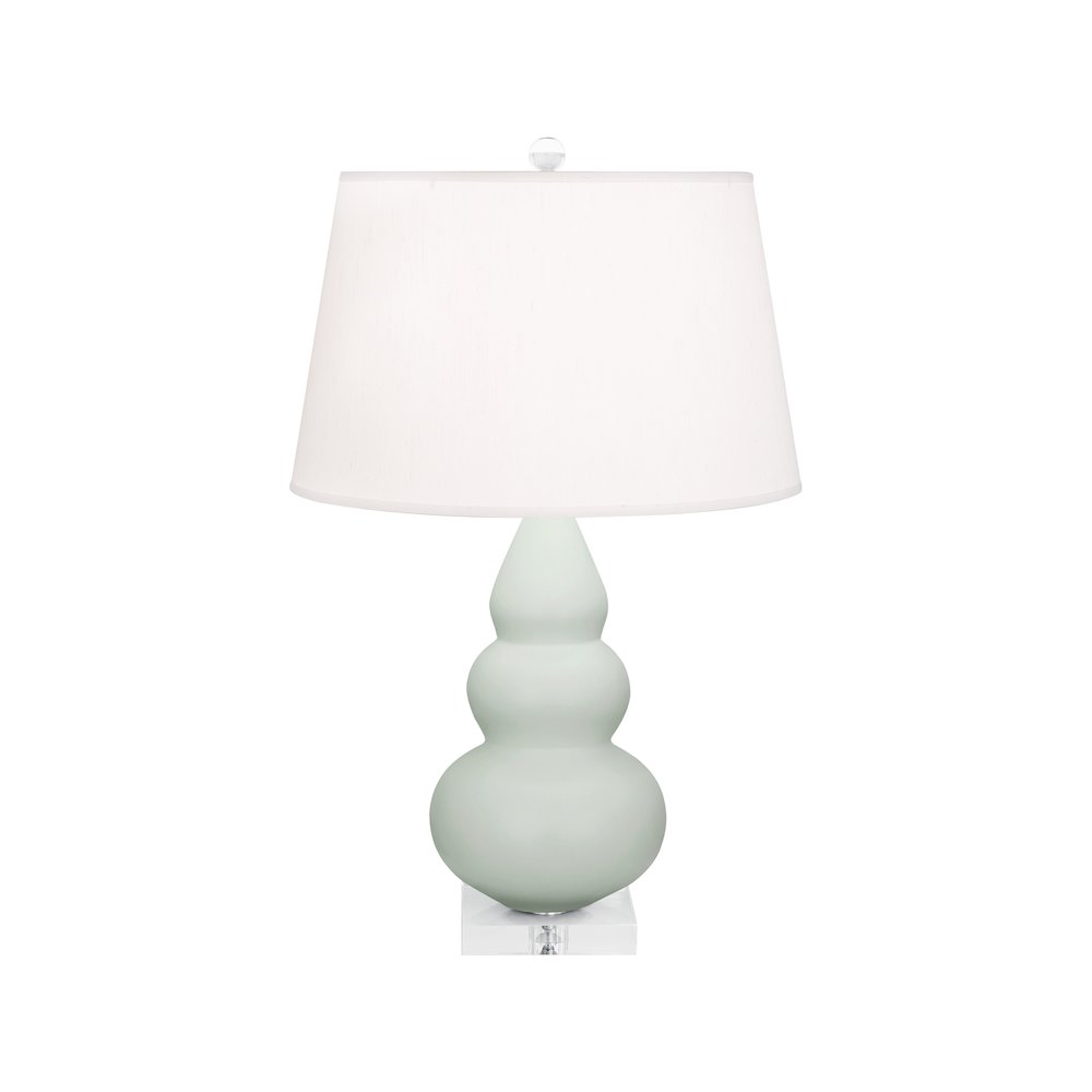 Matte Celadon Small Triple Gourd Accent Lamp. Picture 1