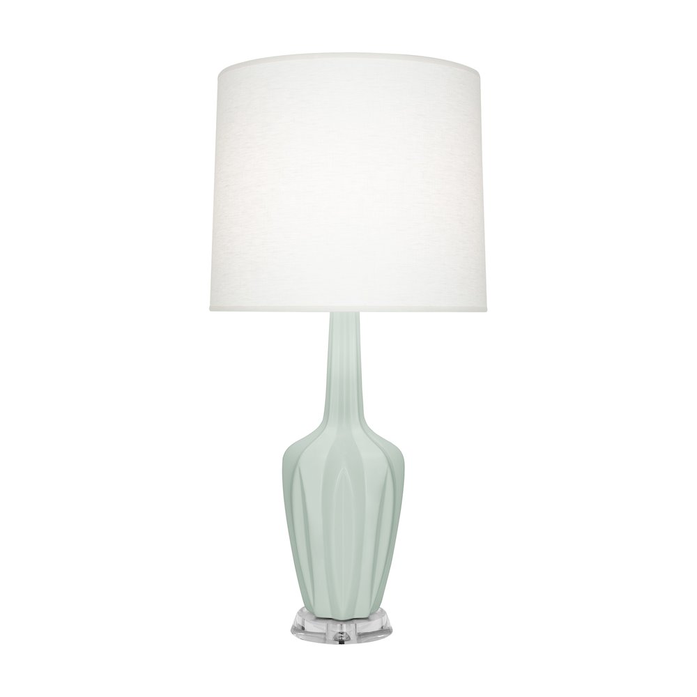 Matte Celadon Emma Accent Lamp in Matte Celadon Glazed Ceramic Color. Picture 1