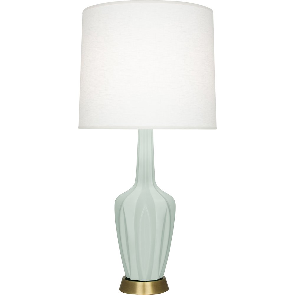Matte Celadon Emma Table Lamp in Matte Celadon Glazed Ceramic Color. Picture 1