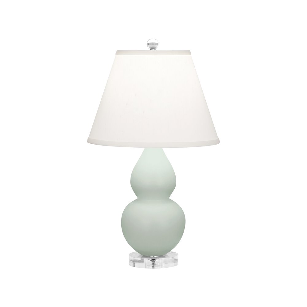 Matte Celadon Small Double Gourd Accent Lamp. Picture 1