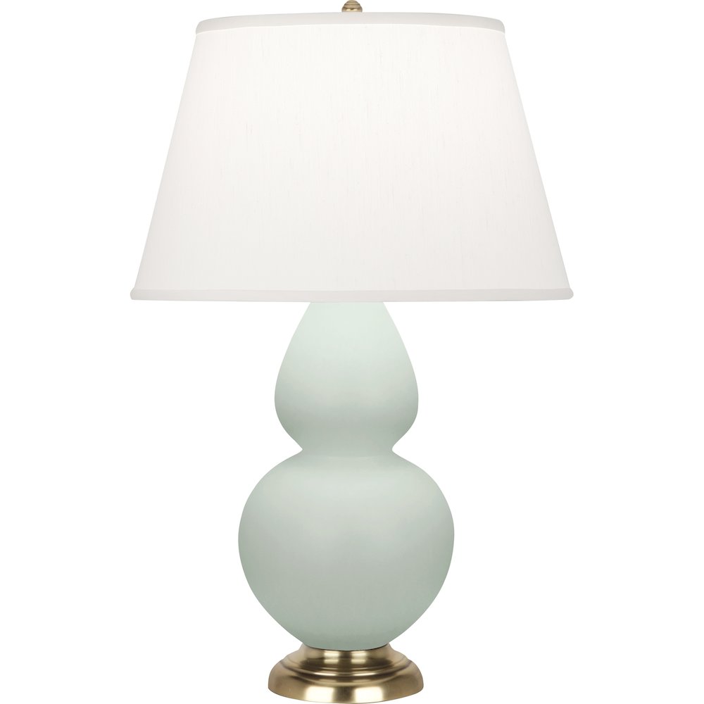Matte Celadon Double Gourd Table Lamp in Matte Celadon Glazed Ceramic Color. Picture 1
