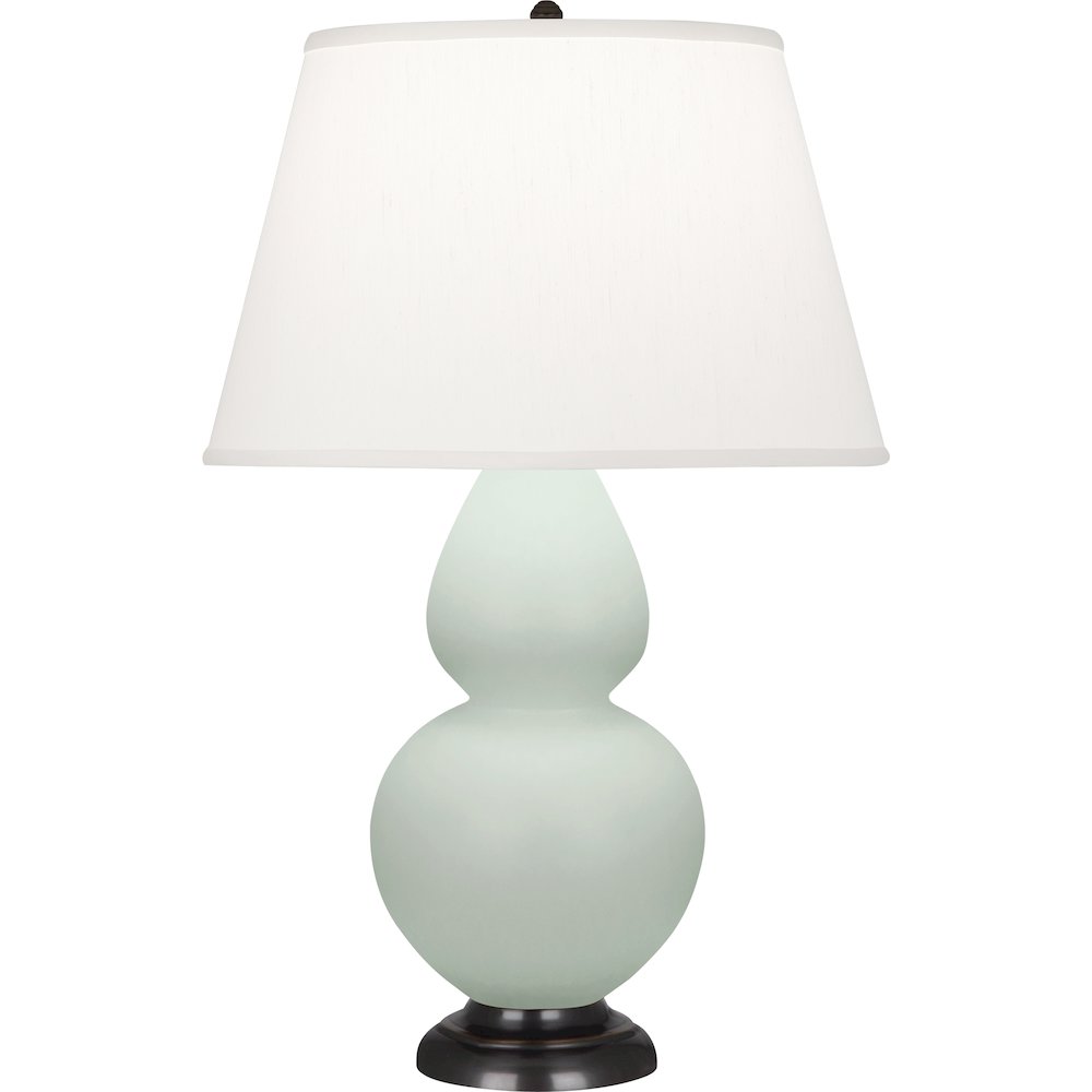 Matte Celadon Double Gourd Table Lamp in Matte Celadon Glazed Ceramic Color. Picture 1