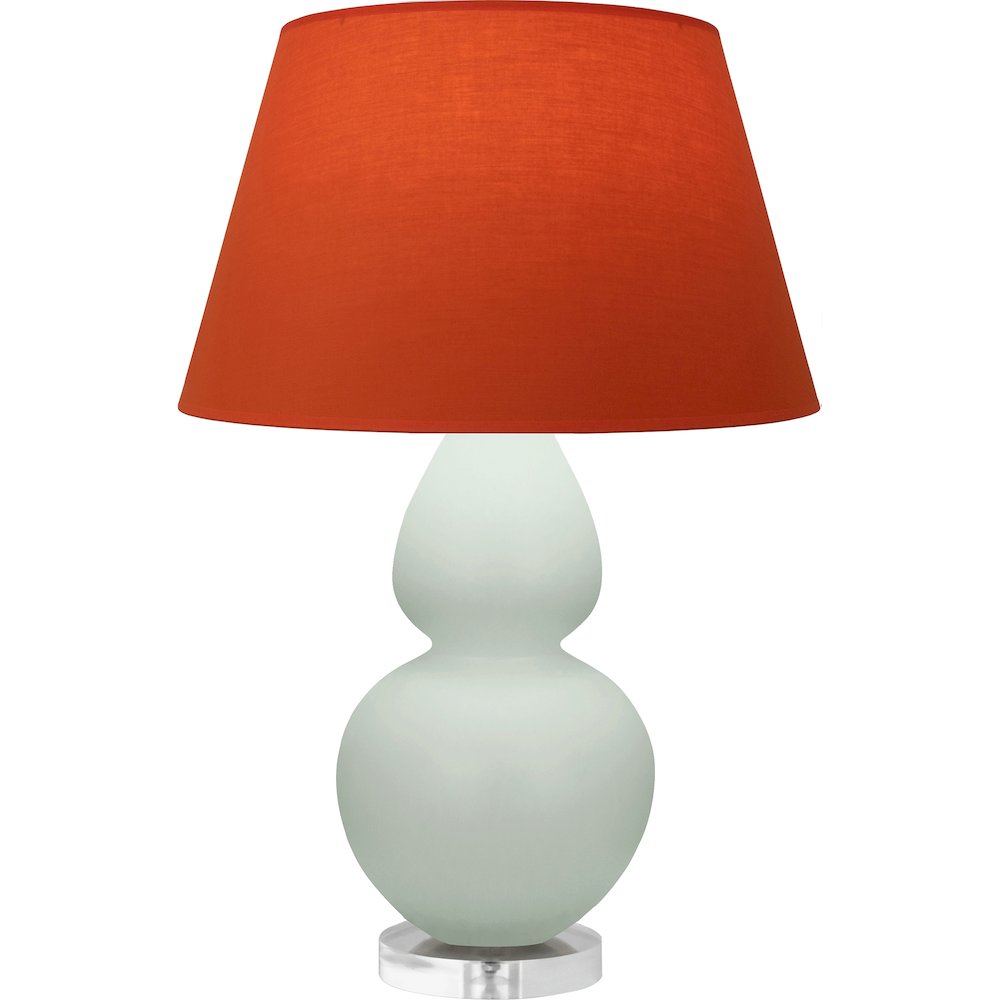 Matte Celadon Double Gourd Table Lamp in Matte Celadon Glazed Ceramic Color. Picture 1