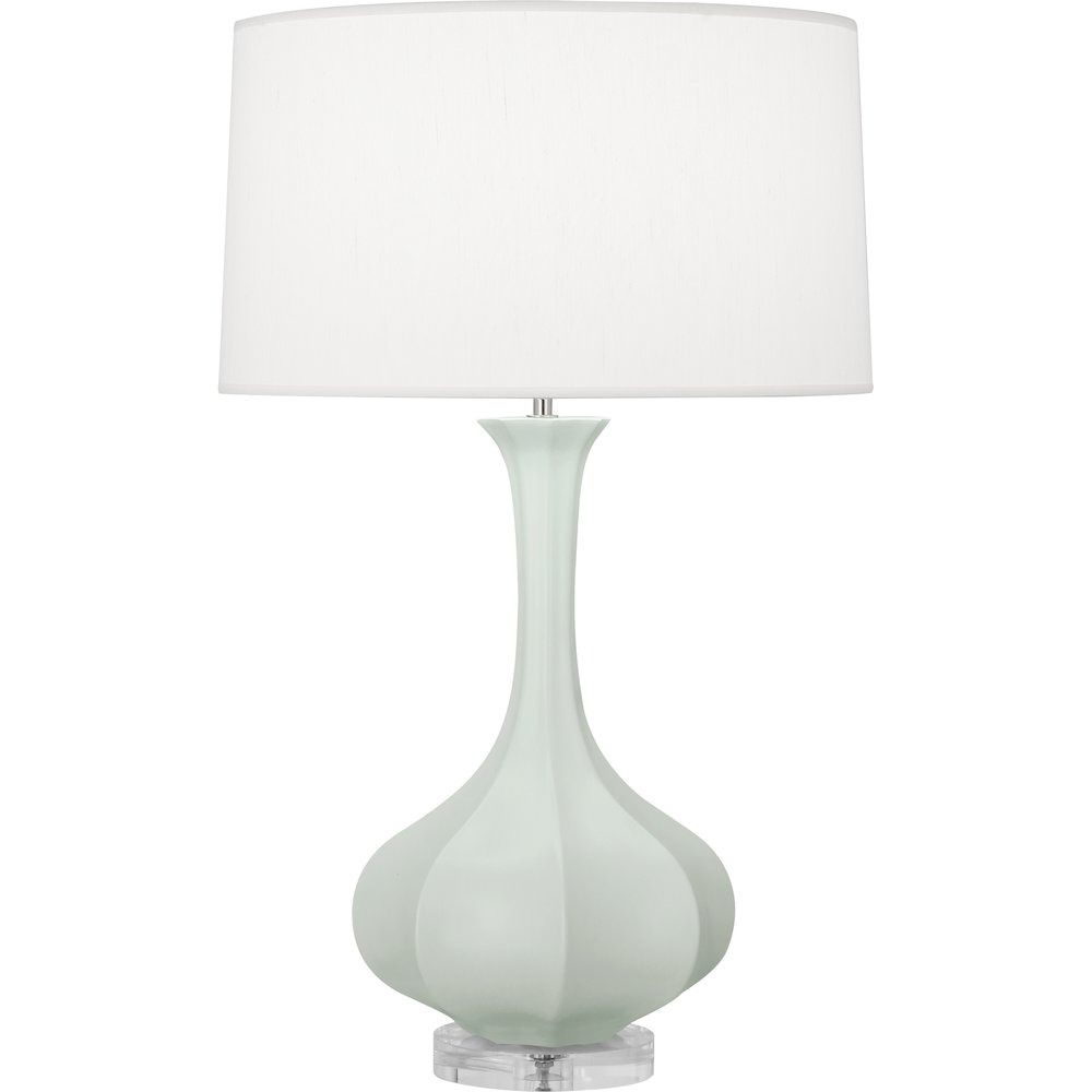 Matte Celadon Pike Table Lamp in Matte Celadon Glazed Ceramic Color. Picture 1